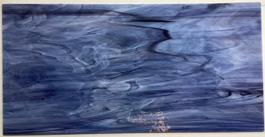 Wissmach Blue White Opaque Wispy CC