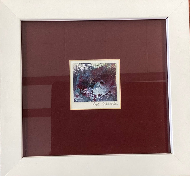 Mini oil painting framed in White