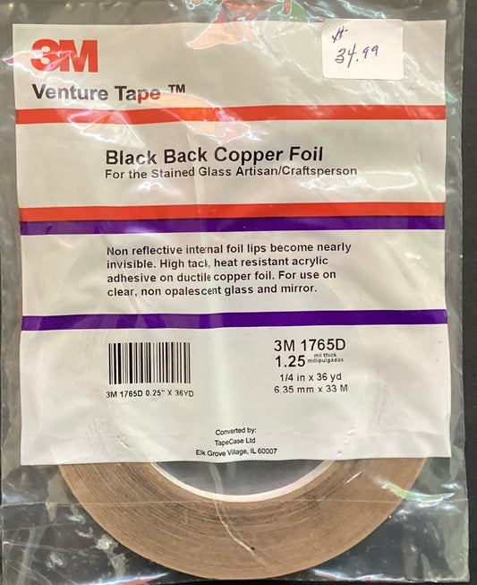 3M Venture Tape Black Back Copper Foil (1765D)