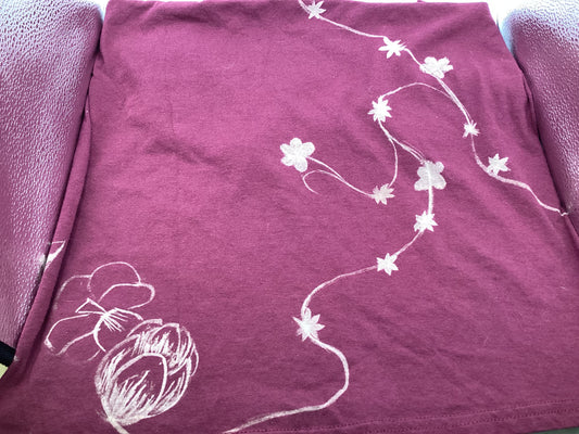 Flowers bleached shirt small by Cooper