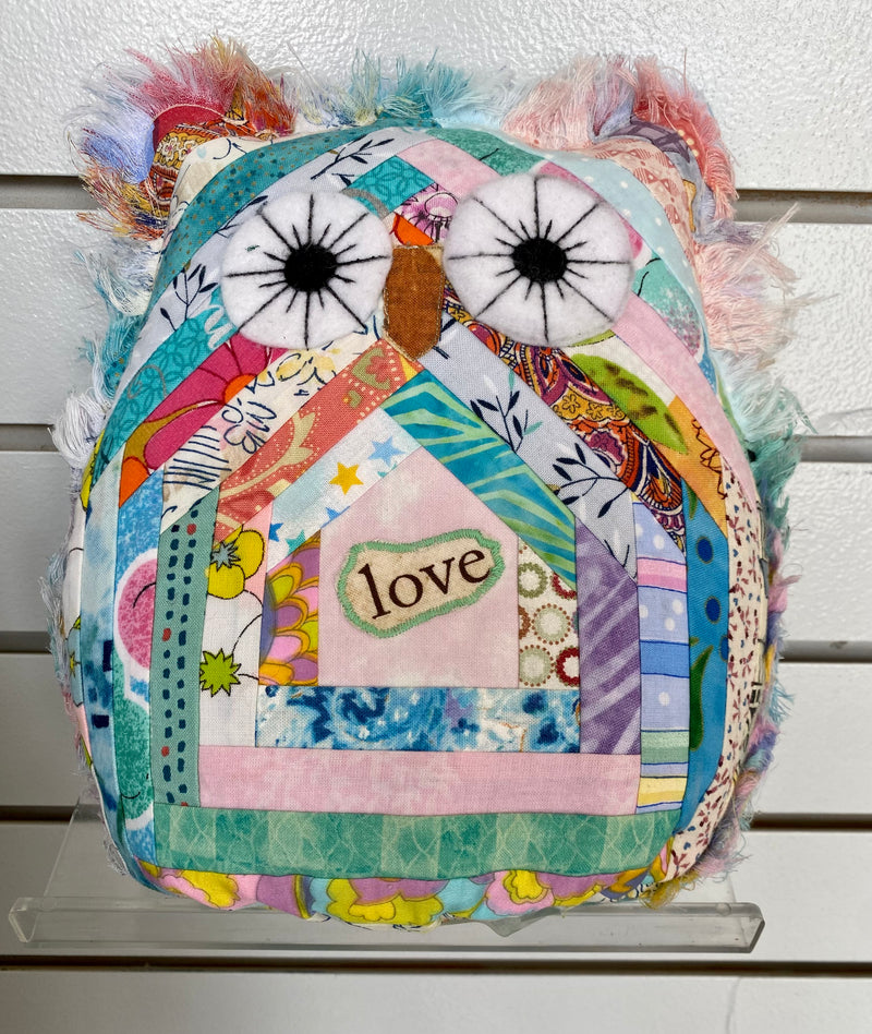 Quilted Owl 8 1/2 inches