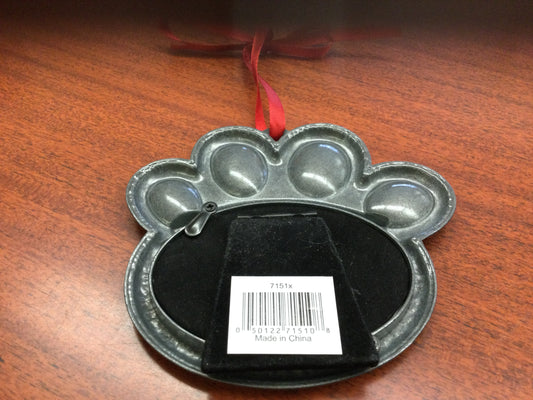 Pewter Pet Ornament frame 3x2”