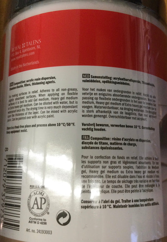 Amsterdam acrylic modeling paste 1000ml (33.8 fl.oz.)