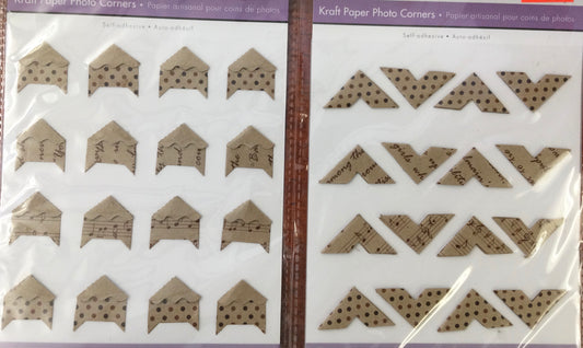 Metallic & kraft photo corners sale