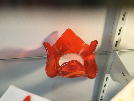 Fused glass Tea light vases and dish