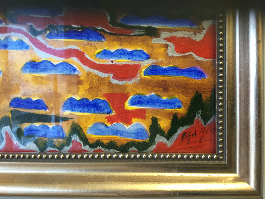 “If I had a boat” framed painting by Bea-Yeh L. Eckert