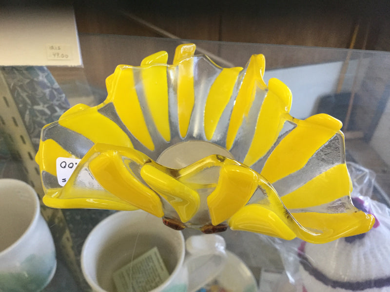Fused glass Tea light vases and dish