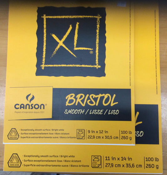 Canson - Bristol smooth pad 100lb 25 sheets