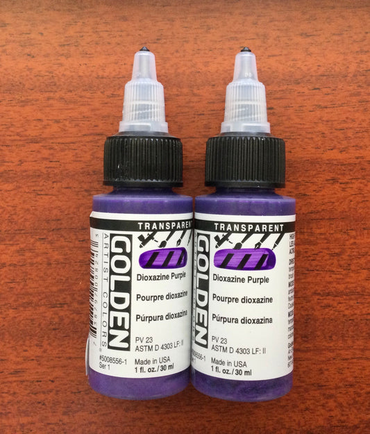 Golden Transparent high flow Acrylics 1oz. Singles