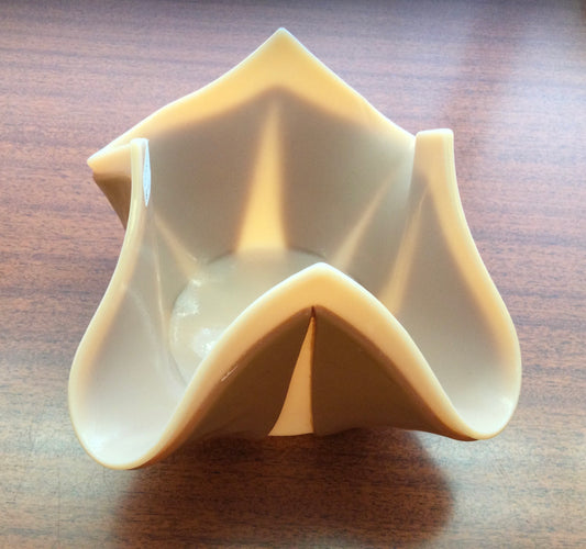 Glass fused bowls two tone by Iris