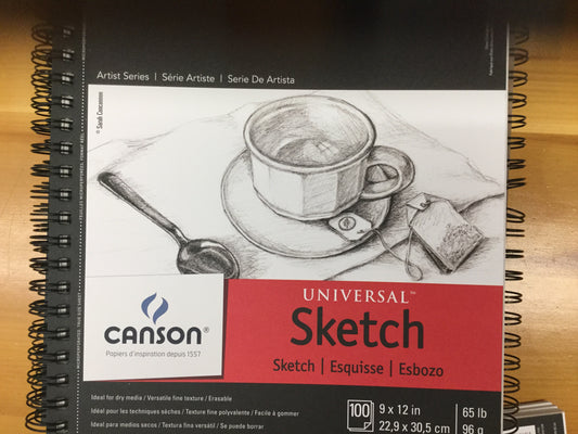 Canson Universal Sketch 65 lb 100 sheet book micro perforated