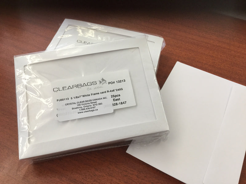 Crystal Clear Cards & Envelopes 5 1/8x7 inches with half inch matte