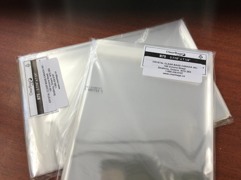 Crystal Clear Bags with flap seal