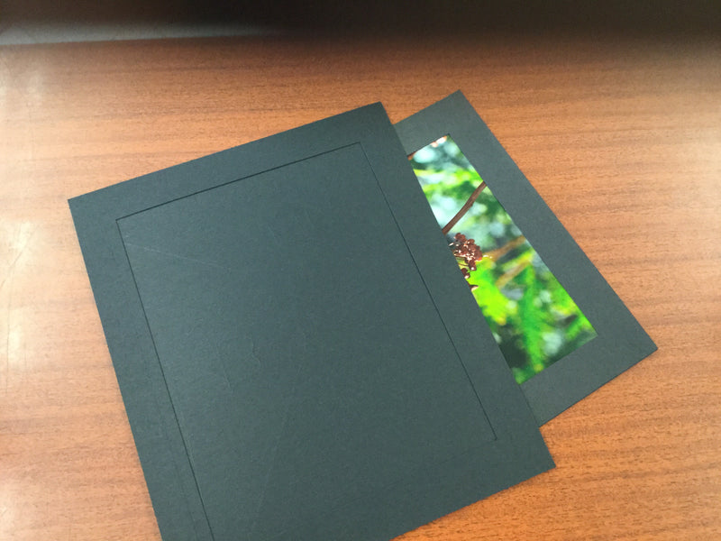Black photo sleeve for 8x10 prints