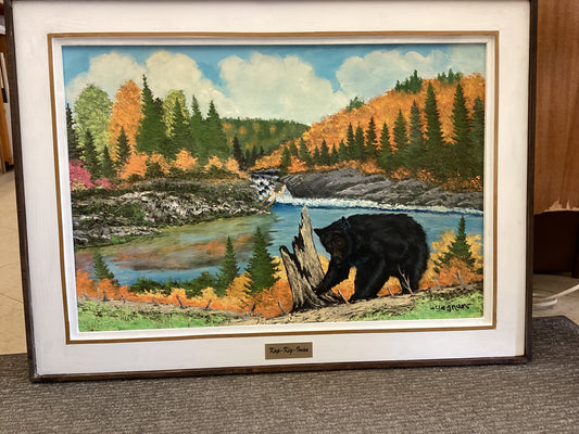 Kap-Kig-Iwan and the bear oil painting