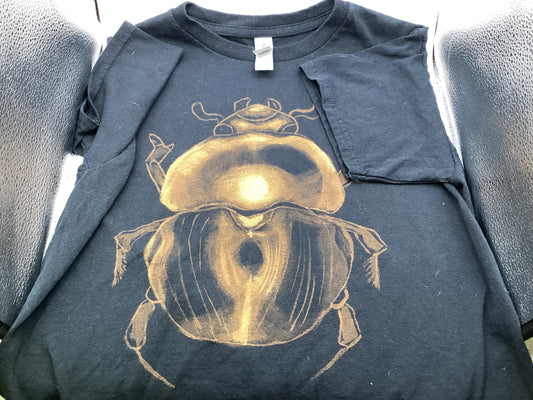 Beetle medium hand painted bleach shirt by Cooper