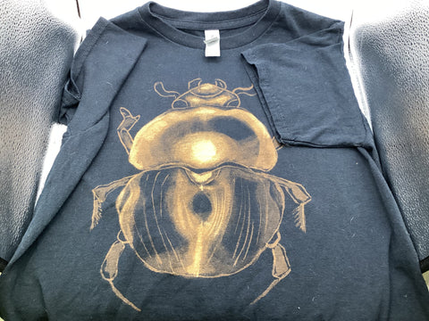 Beetle medium hand painted bleach shirt by Cooper