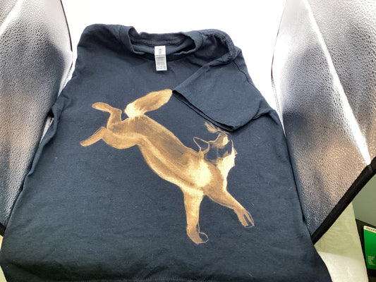 Fox small child’s shirt hand painted bleached by Cooper