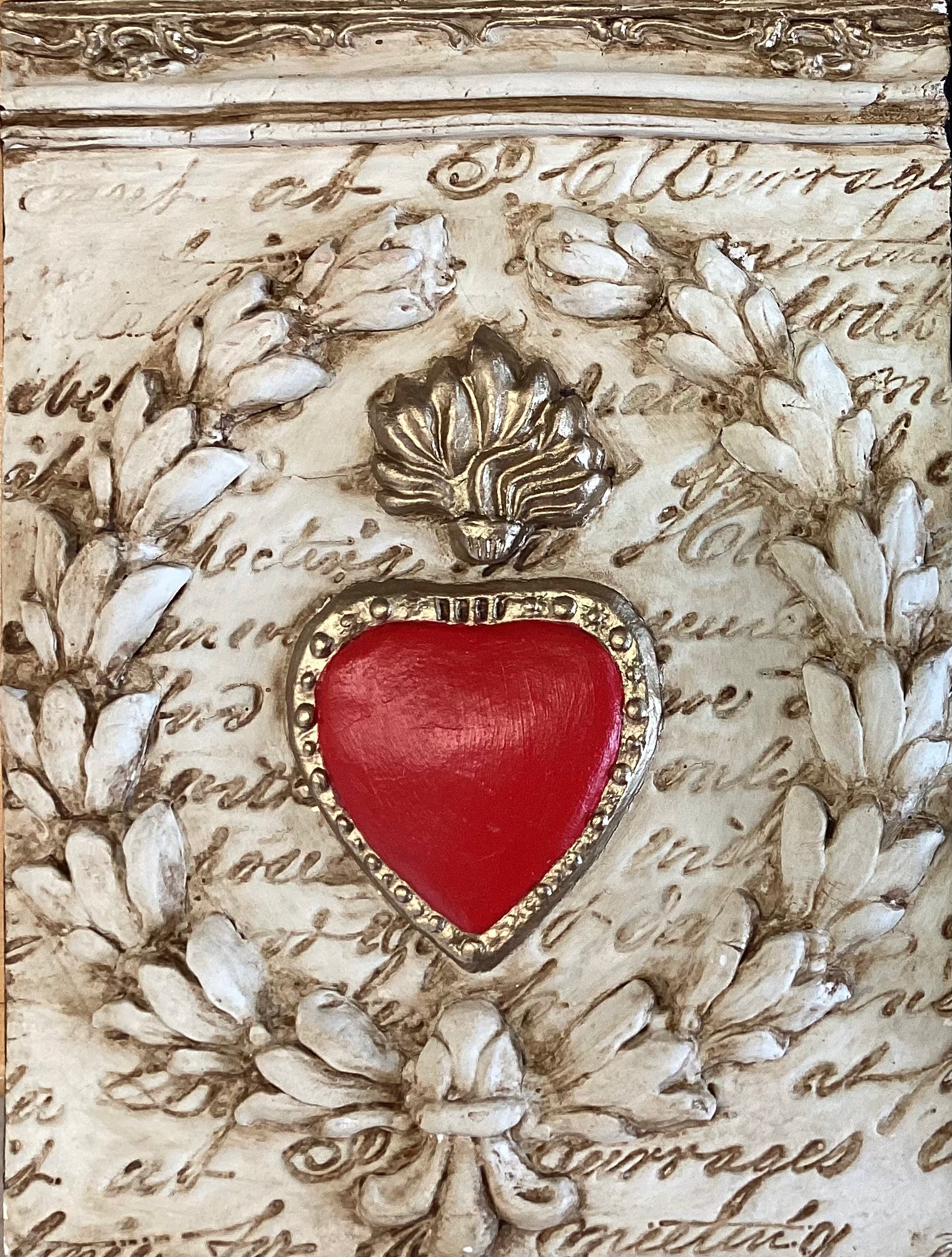 Clay Tile Art on Panel by Joe-Ann Cleroux