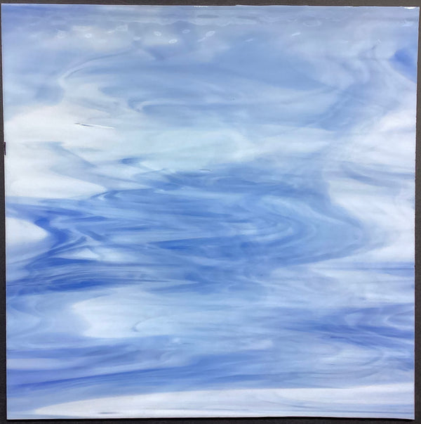 Oceanside Blue Opal Wispy Opaque Glass
