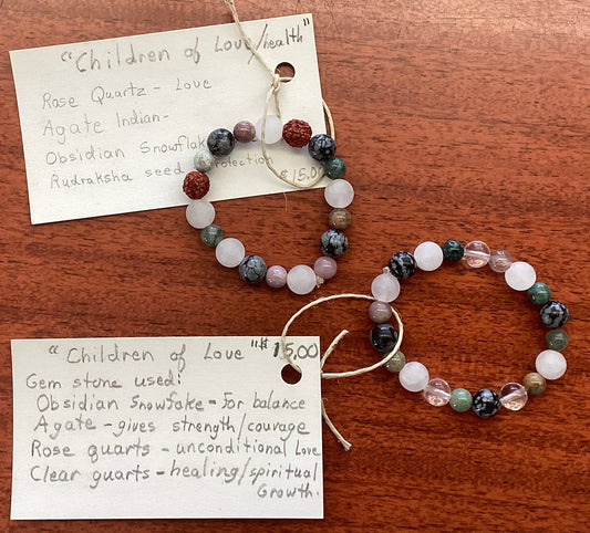 Gem stone bracelet for children