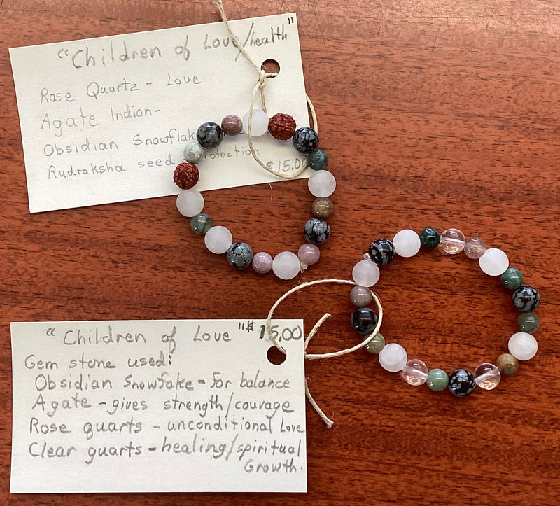 Gem stone bracelet for children