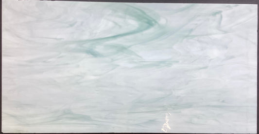 Oceanside White Opal Light Grey Green Wispy