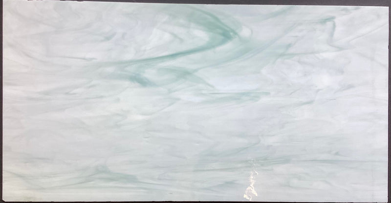 Oceanside White Opal Light Grey Green Wispy