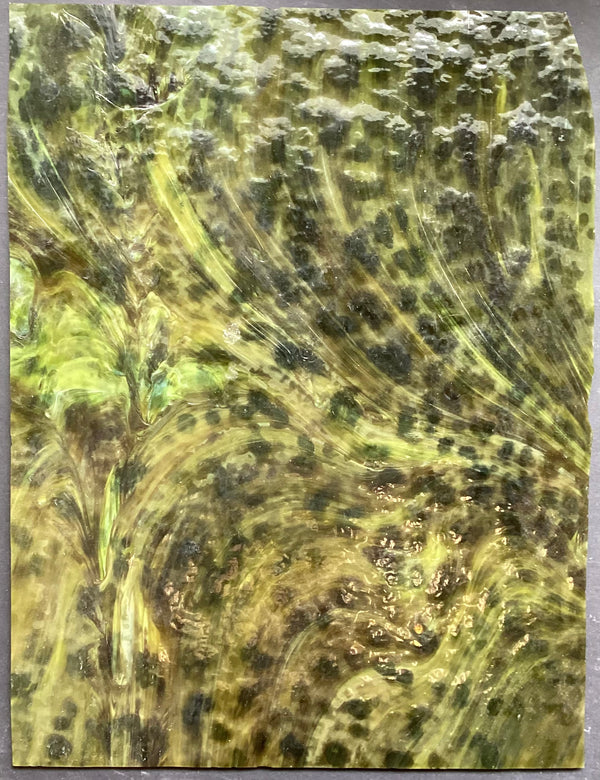 Youghiogheny Green Wispy Mottled Glass