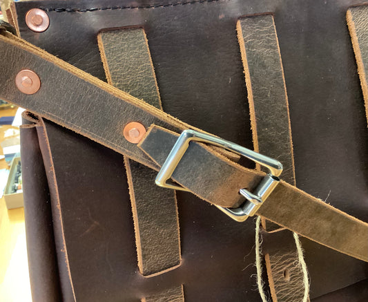 Leather Satchel Bag by Dan