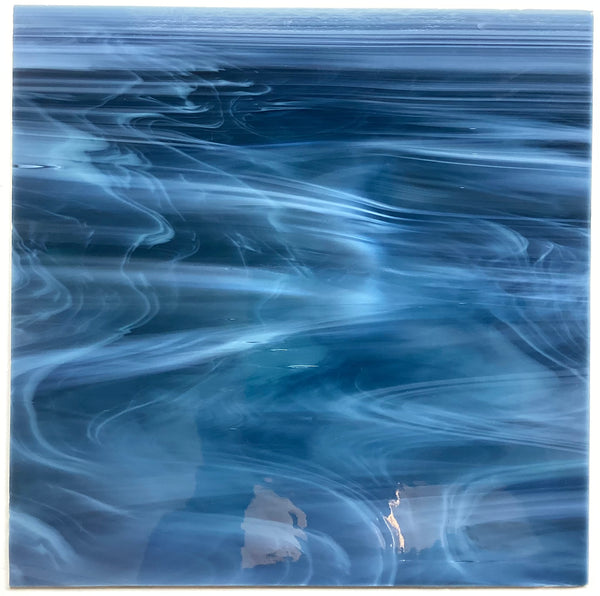 Oceanside Steel Blue Wispy Semi-Translucent