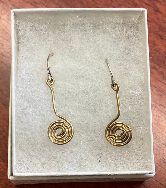 Base metal earrings with Sterling Silver ear wire by Iris