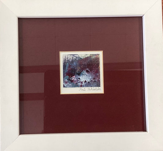 Mini oil painting framed in White