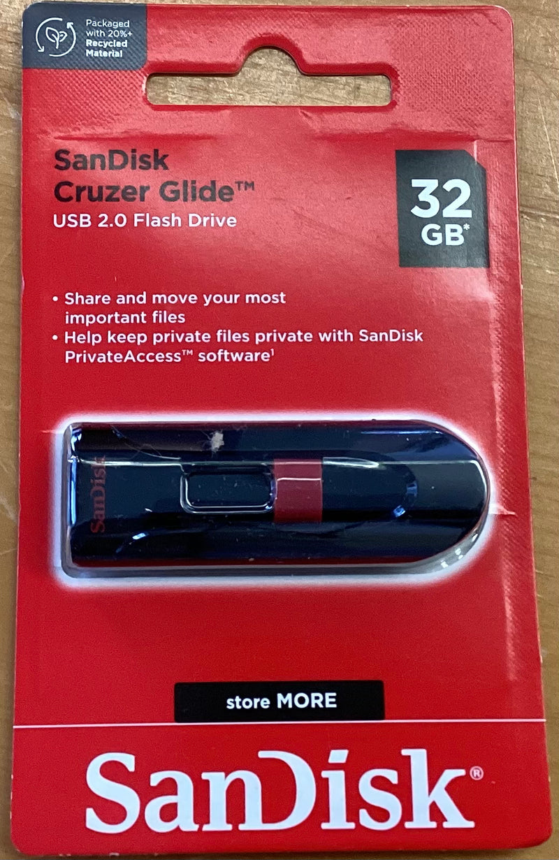 SanDisk Cruzer Glide 32gb USB 2.0 Flash Drive