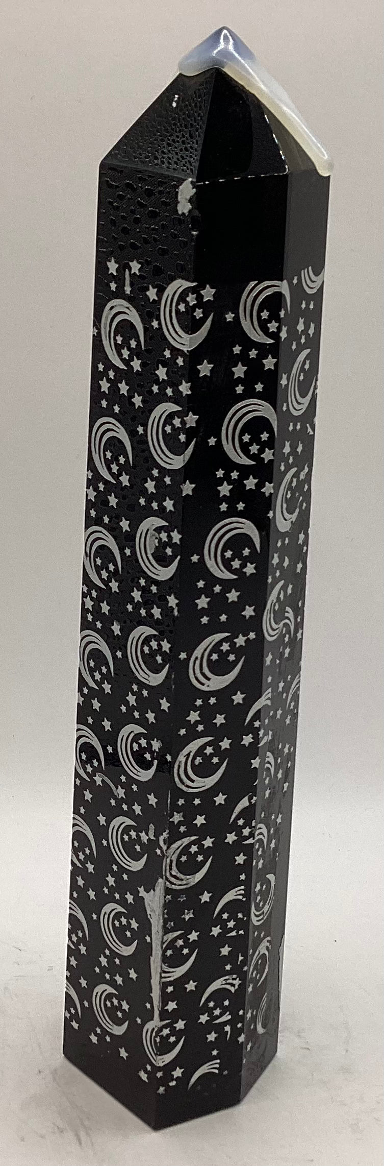 Obsidian Tower Moon & Star Etched