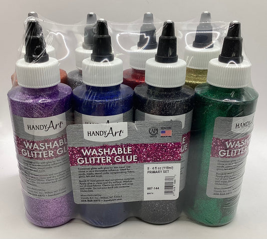 Handy Art Washable Glitter Glue - 8 Set