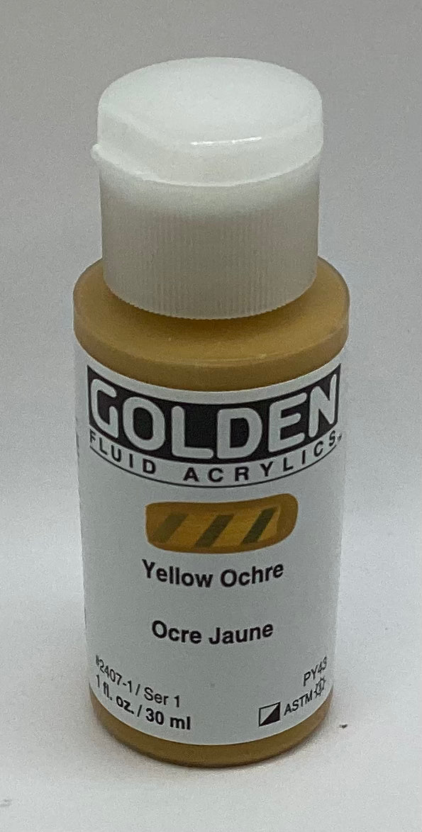 Golden Fluid Acrylics 1oz & 16oz.