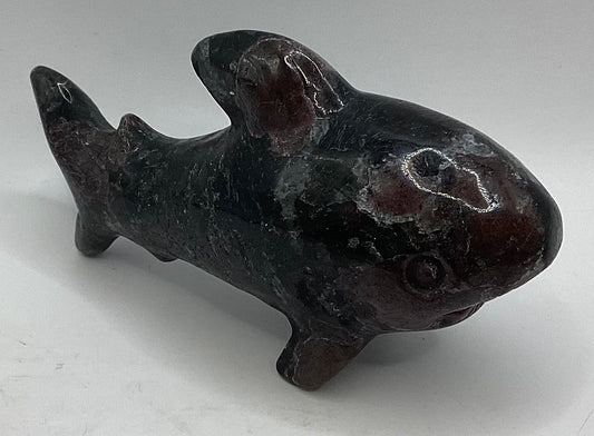 Garnet Shark Carvings