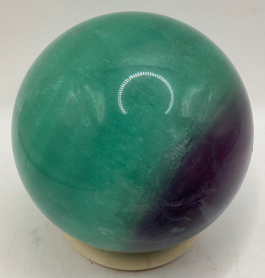 Fluorite Sphere with LED Light Stand