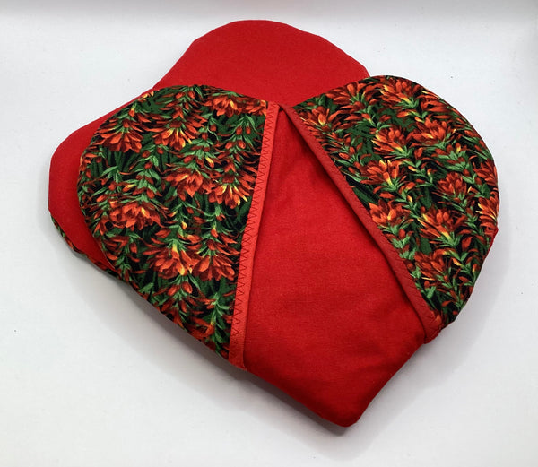 Quilted Heart-Shaped Hot Pads