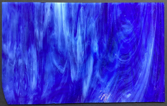 Oceanside Cobalt Blue Opal Wispy Semi-Translucent