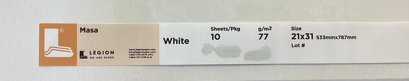 Masa 21”x31” single sheets