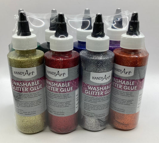 Handy Art Washable Glitter Glue - 8 Set