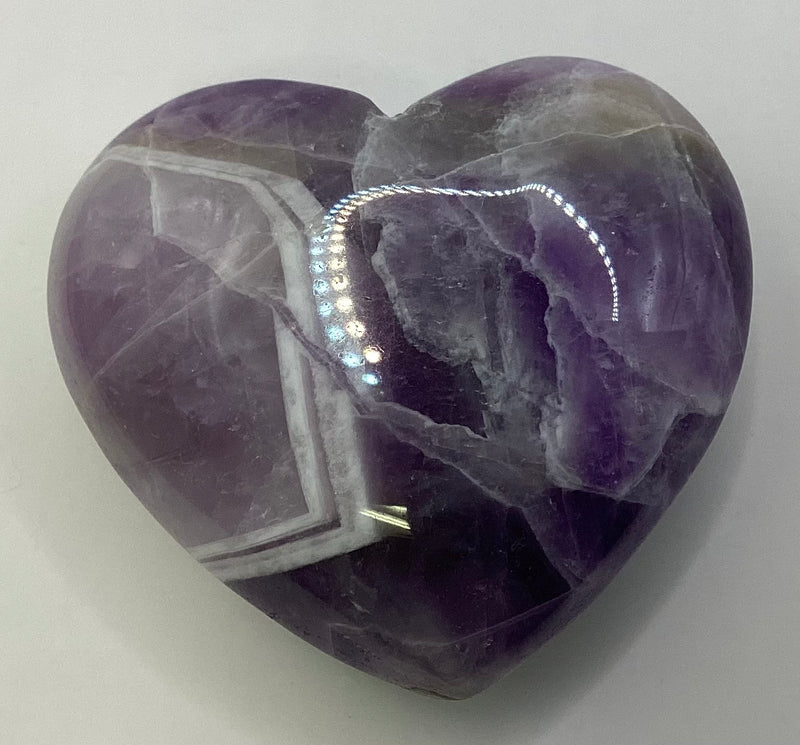 Banded Amethyst Heart
