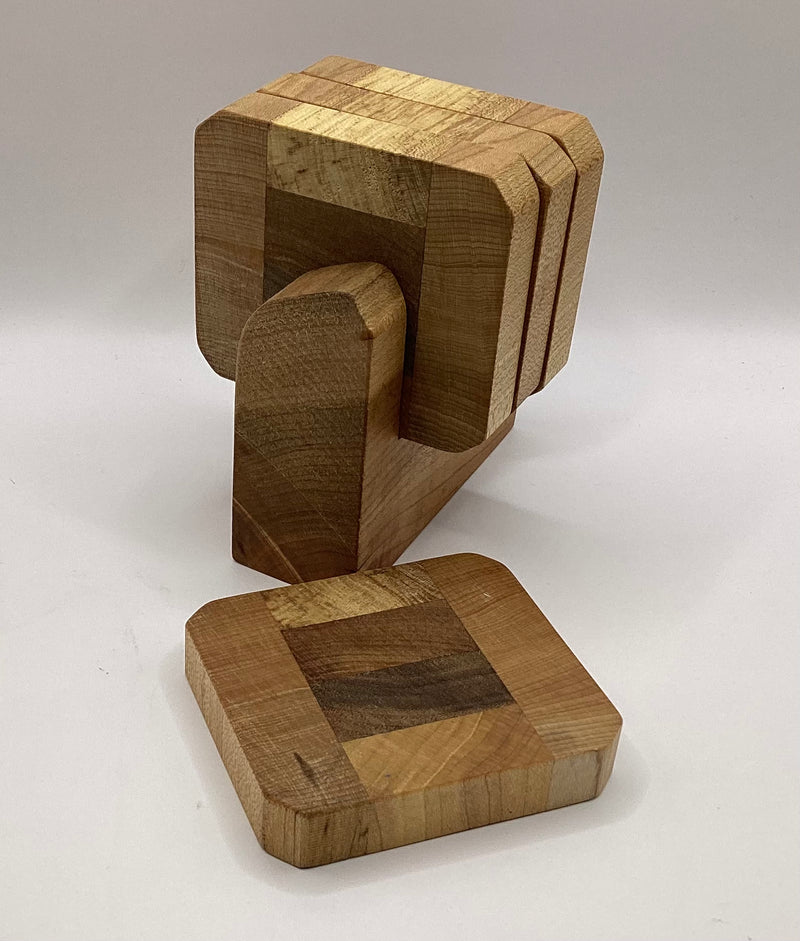 Wooden coaster set by Johnston Farms