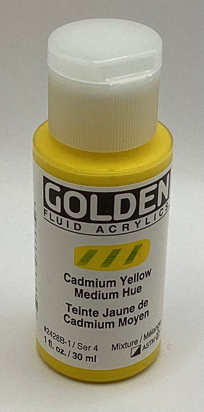 Golden Fluid Acrylics 1oz & 16oz.