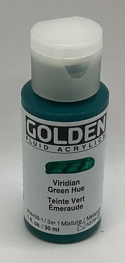 Golden Fluid Acrylics 1oz & 16oz.