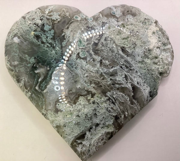 Moss Agate Heart
