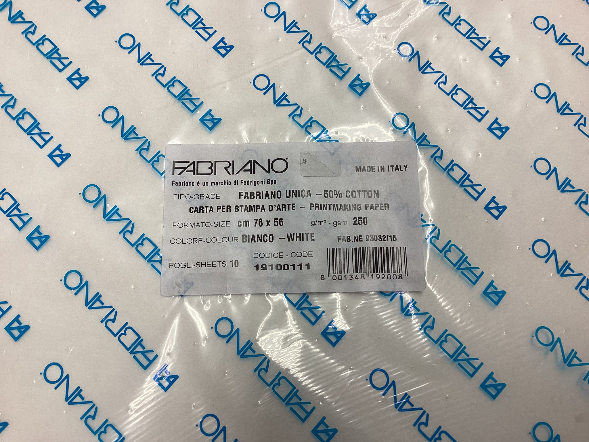 Fabriano unicameral printmaking paper 250g