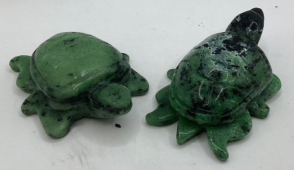 Zoisite Turtle Carvings